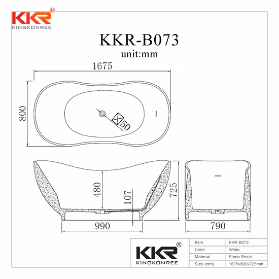 Italian Fancy Design Stone Solid Surface Bathroom Vanity Simple Bathtub