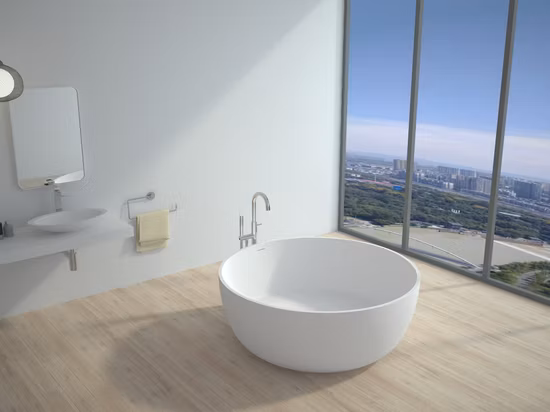 Ванная комната Ванна Ванна с твердой поверхностью Отдельностоящая ванна по индивидуальному заказу Черно-белая